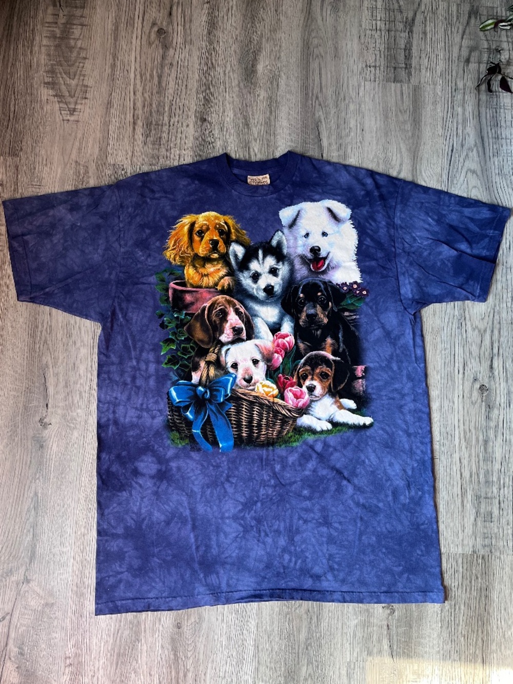 Vintage The Mountain Cotton T Shirt 3XL Puppy Dogs Y2K